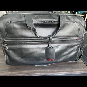 Tumi leather expandable carry-on/weekender 92122D4.